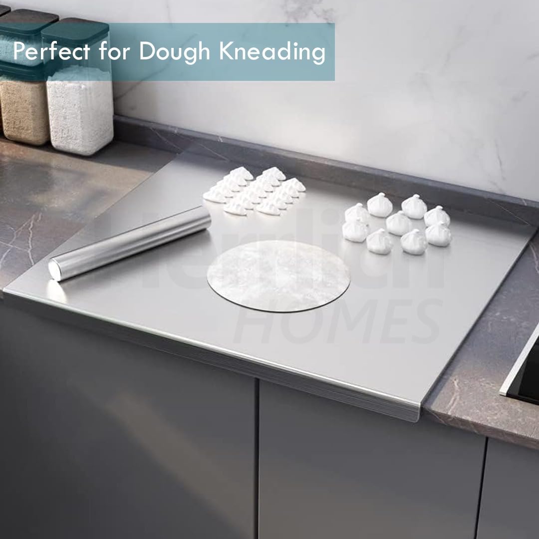 Large 304 Stainless Stainless Steel Countertop - 50x40cm - Free Rolling Pin