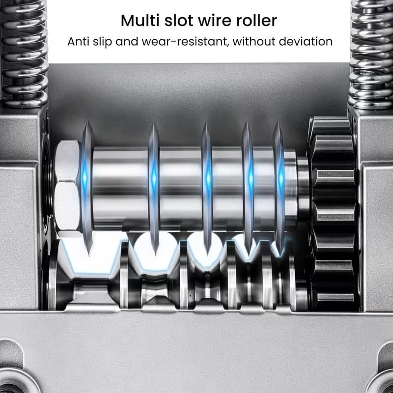 6-IN-1 Manual Wire Stripper Machine Drill-Operated Wire Stripper Tool with Hand Crank 3-17mm Dia Cable, Manual Wire Stripping Machine with 6 Tracks & 5 Carbide Blade
