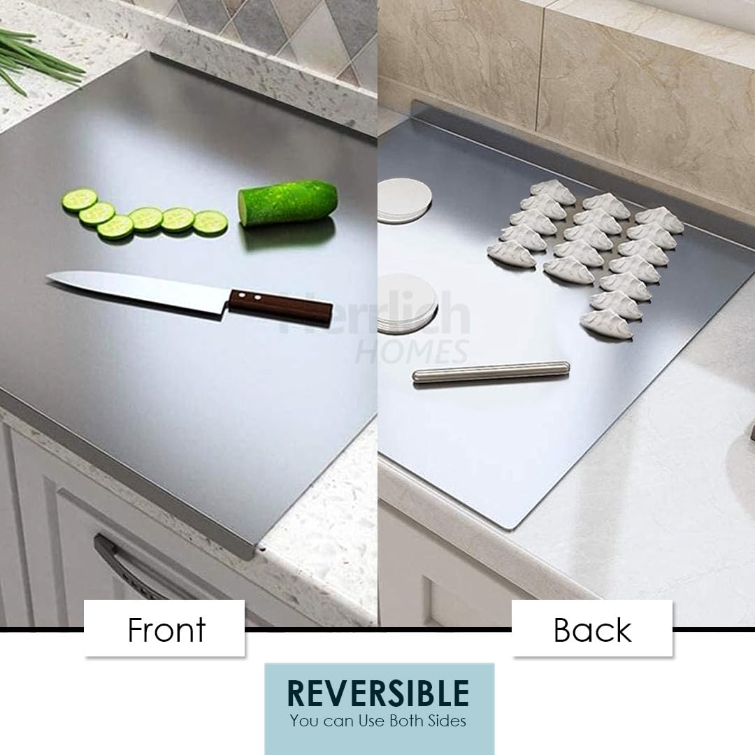 Large 304 Stainless Stainless Steel Countertop - 50x40cm - Free Rolling Pin